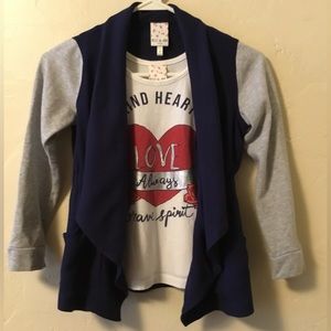 Girls Bella du Jour 2Pc.Cardigan Jacket and Tank Set